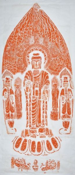 北魏释迦牟尼造像高浮雕立体拓